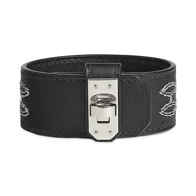 Hermes Kelly Twist H Filet Bracelet Small Model "Noir/Palladium"