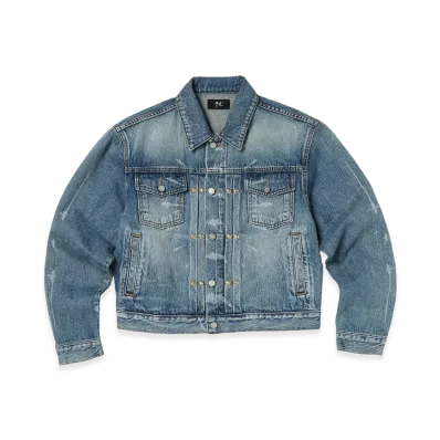 THUG CLUB TC Spine Laser Denim Jacket "Blue"
