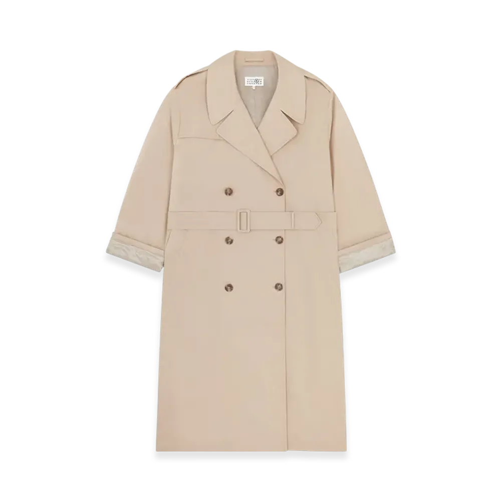 MM6 Maison Margiela Cotton Trench Coat "Light Khaki"