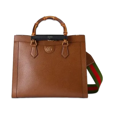 GUCCI Gucci Diana Midiam Tote Bag "Brown Leather"