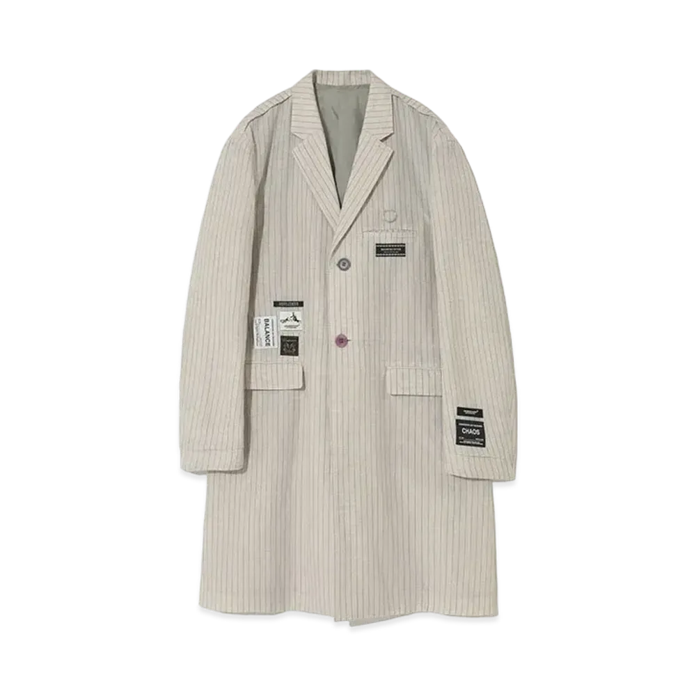UNDERCOVER Linen Blend Wool Long Jacket "Ivory ST"