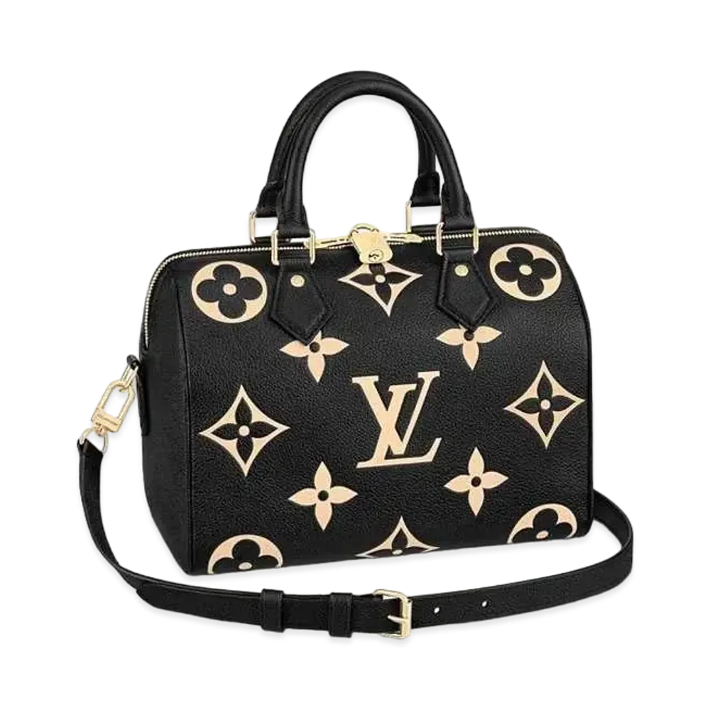 Louis Vuitton Speedy Bandouliere 25 Bicolor Monogram Empreinte Leather