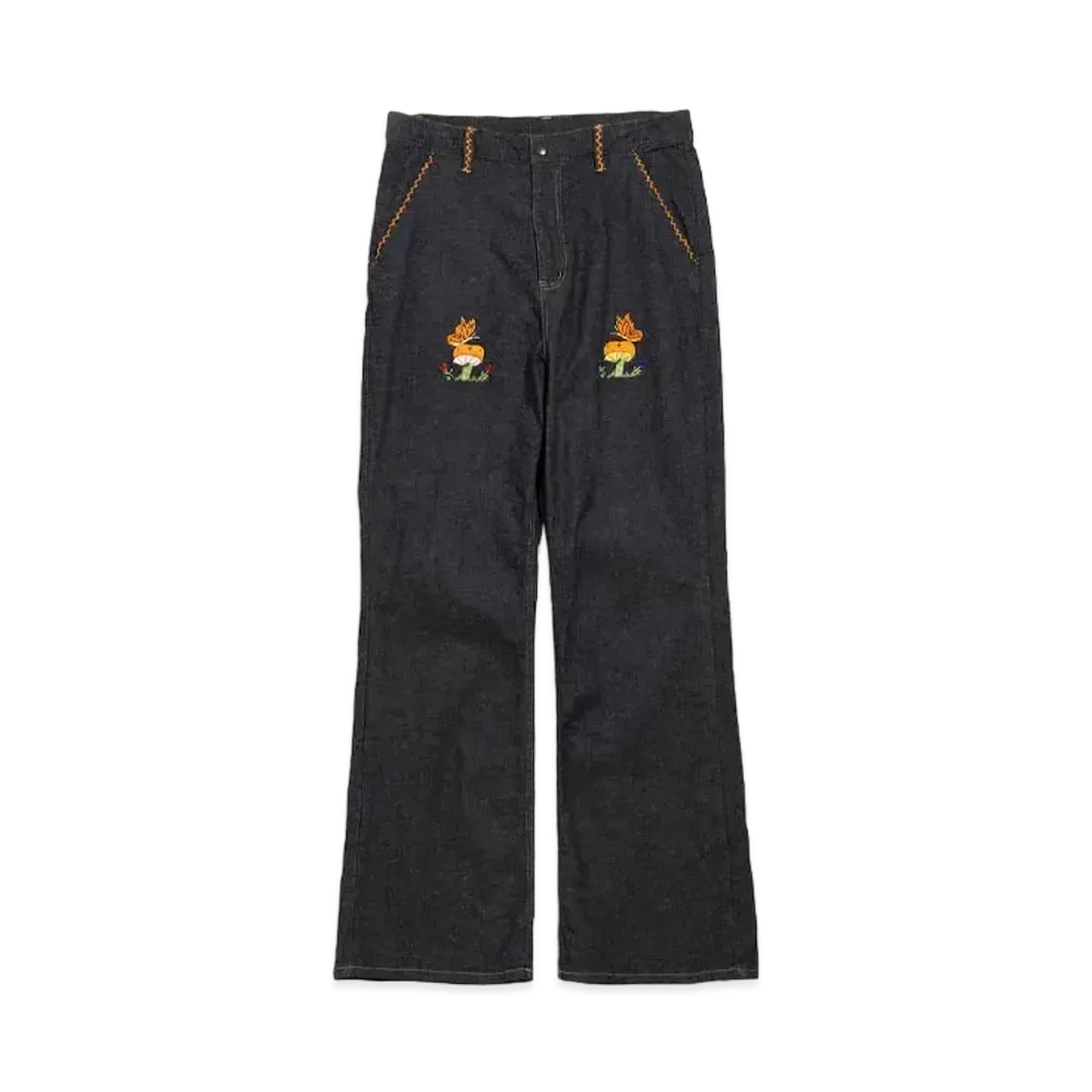 Needles P&M EMB. BOOT-CUT JEAN - 10.5OZ C/L/PU DENIM "Indigo"