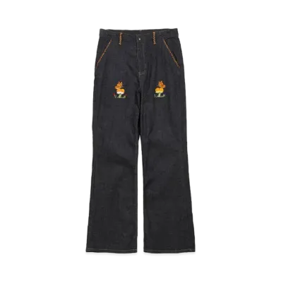Needles P&M EMB. BOOT-CUT JEAN - 10.5OZ C/L/PU DENIM "Indigo"