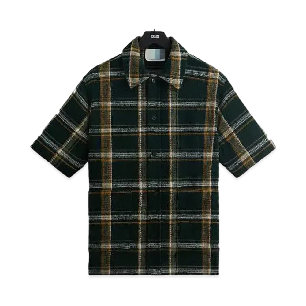 Kith Shadow Plaid Boxy Collared Overshirt "Stadium"