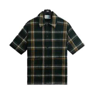 Kith Shadow Plaid Boxy Collared Overshirt "Stadium"