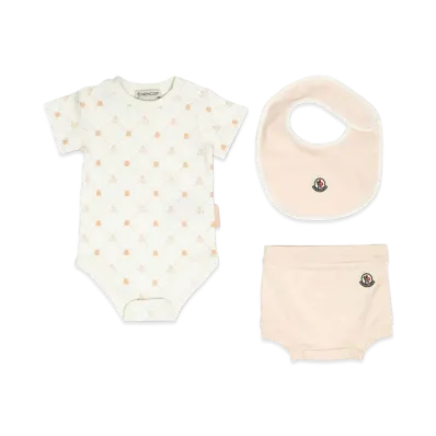 MONCLER Kids Dresses "White/Pink"