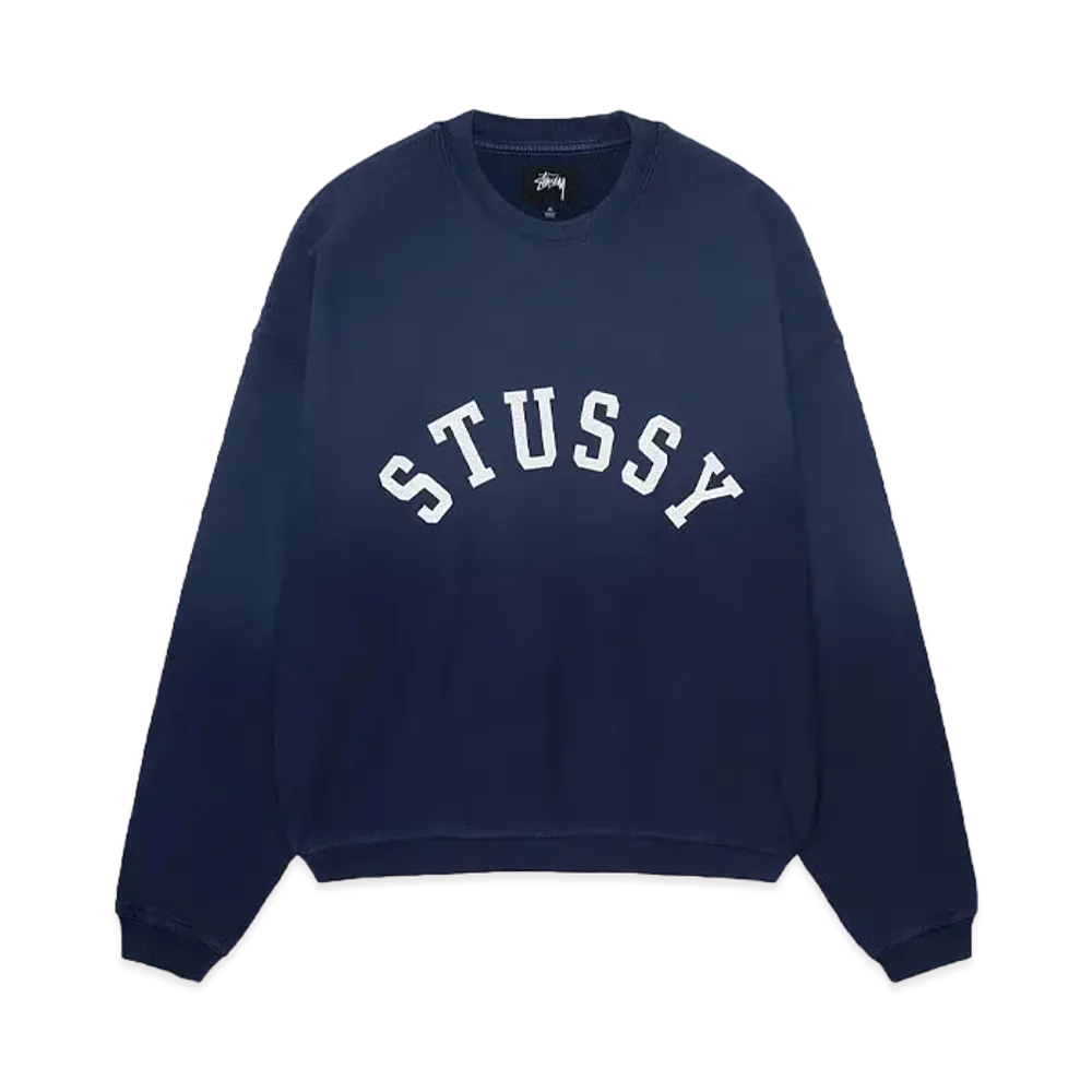 Stussy Sun Faded Oversized Crew "Navy"