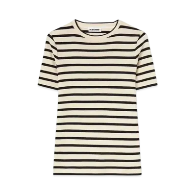 Jil Sander Women's Crew-Neck T-Shirt "Blue Jay"