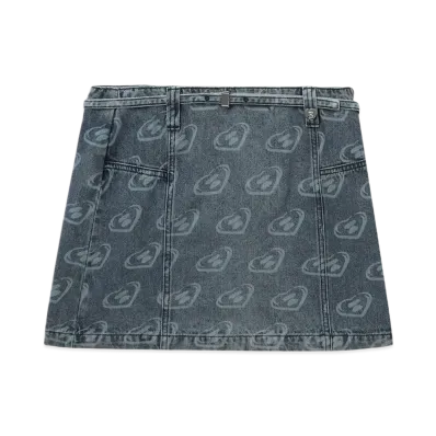 A BATHING APE Belted Pattern Denim Mini Skirt "Lightindi"