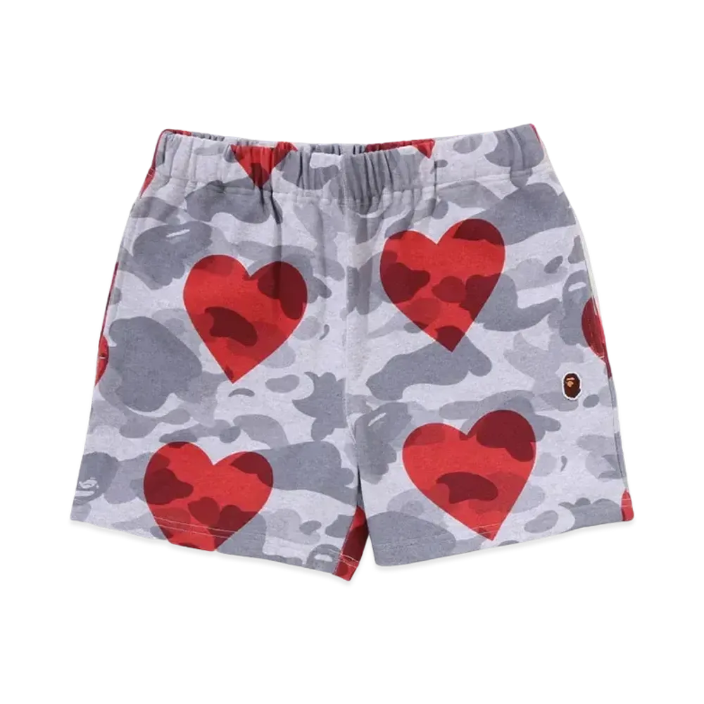A BATHING APE I Love Bape Sweat Shorts "Gray"