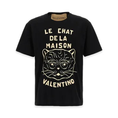 Valentino Garavani 'le Chat De La Maison' T-Shirt "Black"