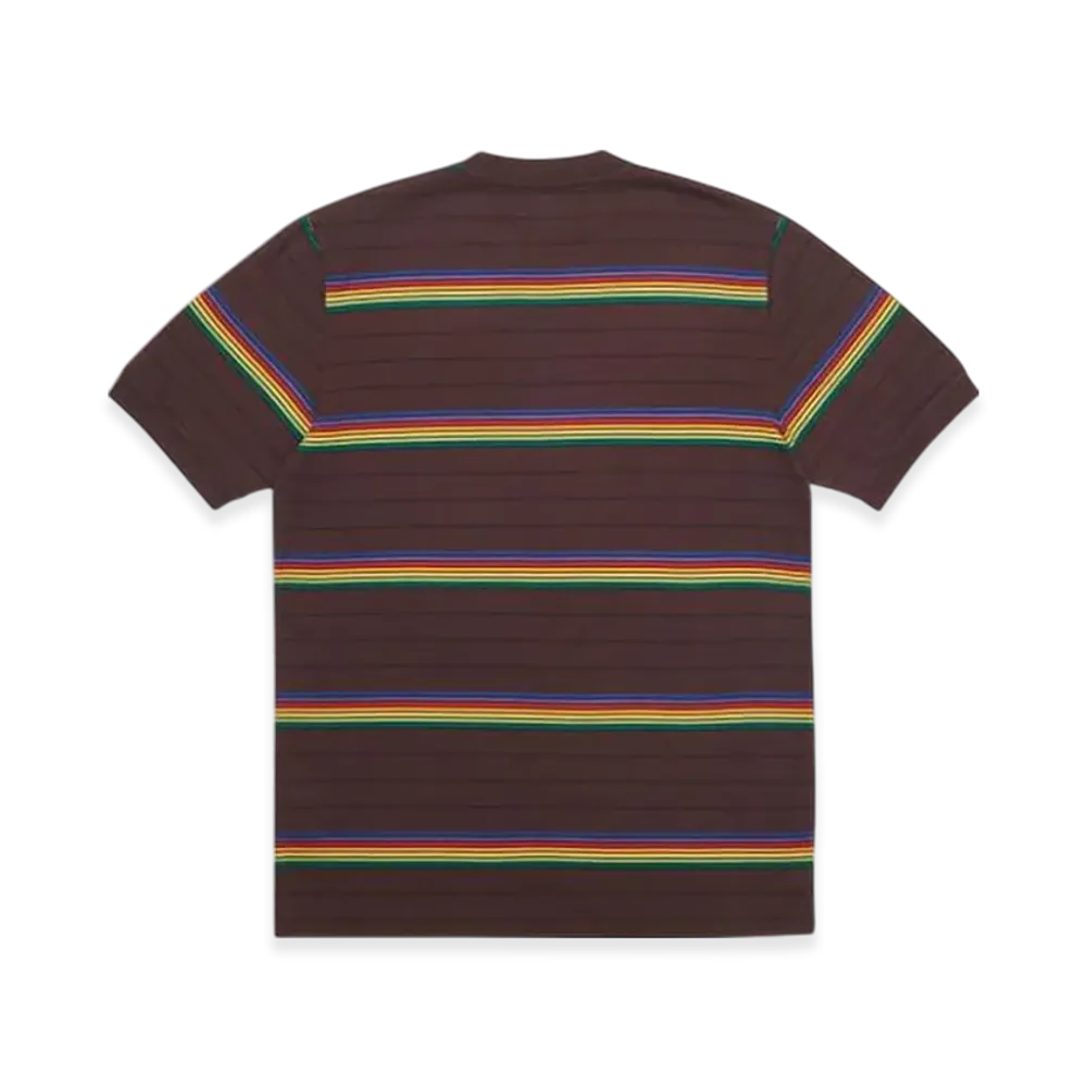 PALACE Mershy-Pea Stripey T-Shirt "Burgundy"