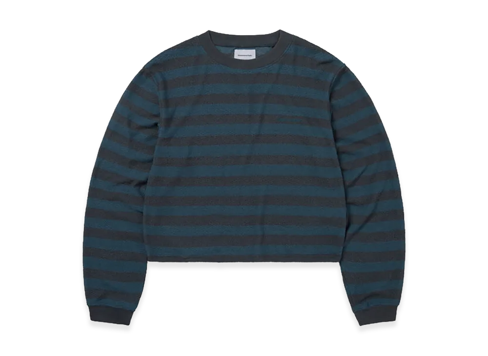 thisisneverthat Mesh Striped W Crewneck "Dark Brown"