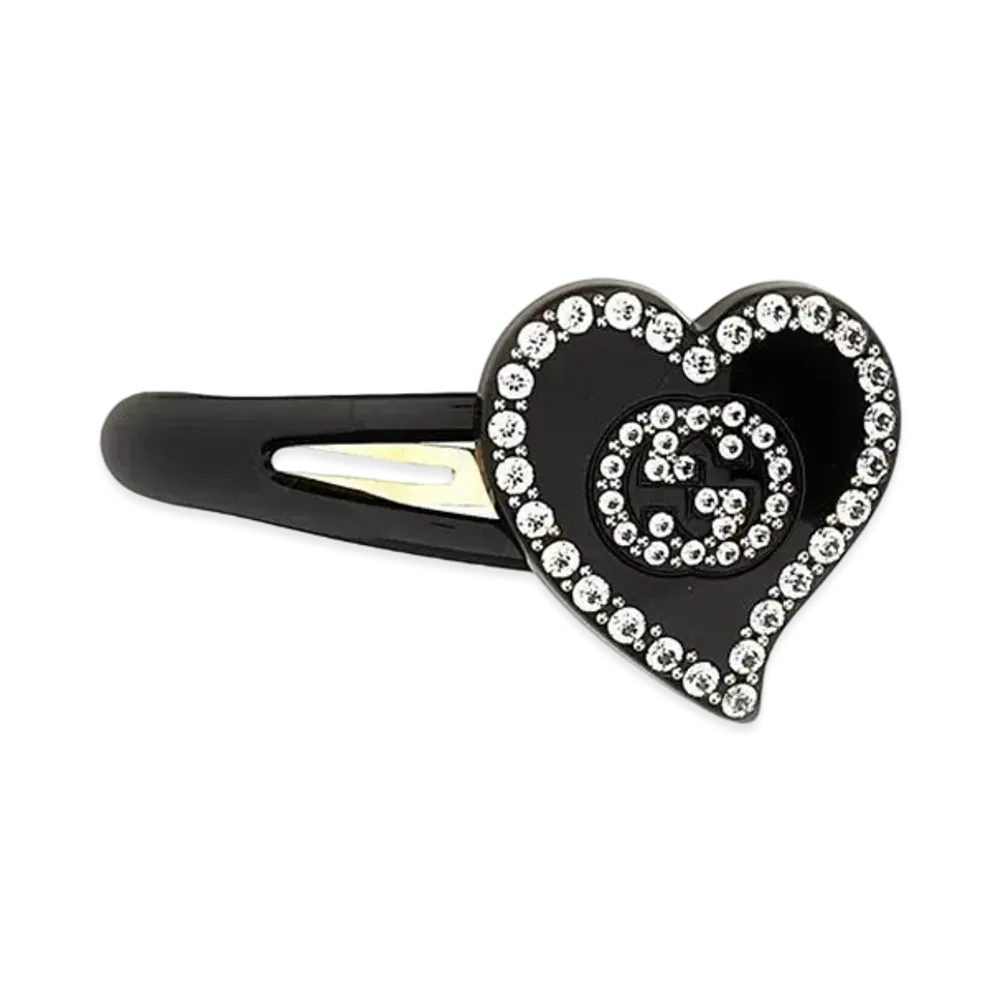 GUCCI Interlocking G Heart shaped Hair Clip