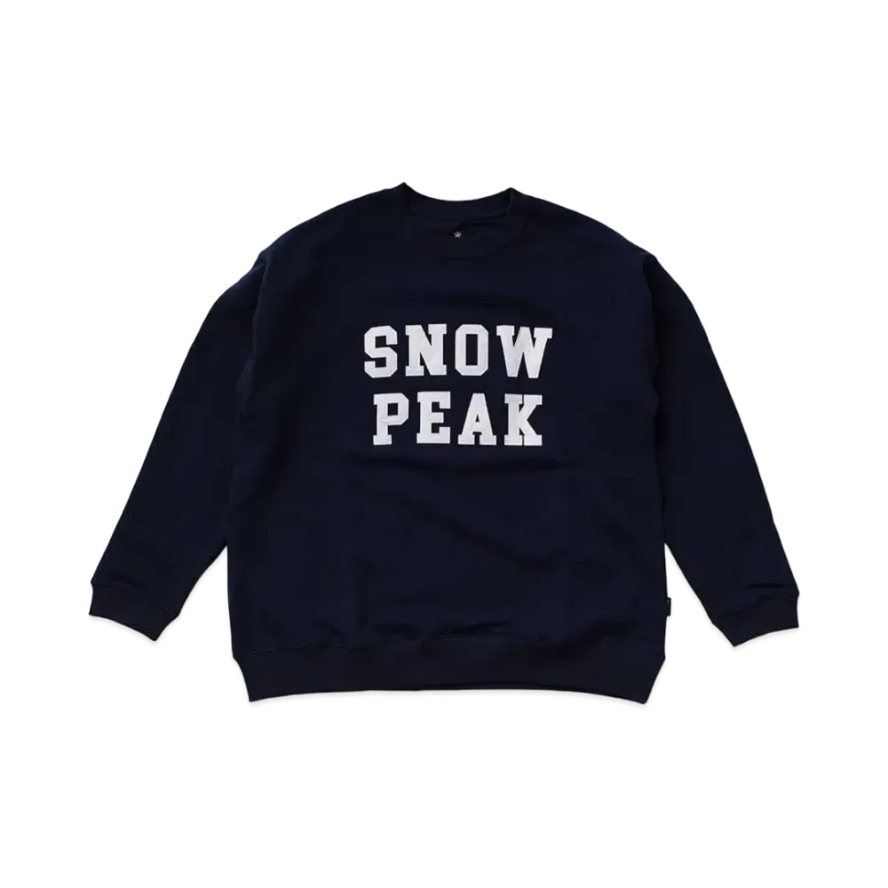 snow peak Felt Logo Sweatshirt Pullove "Navy"
