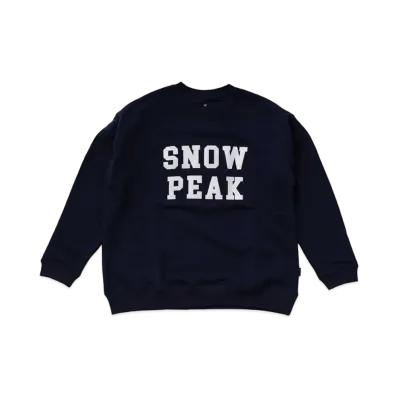 snow peak Felt Logo Sweatshirt Pullove "Navy"