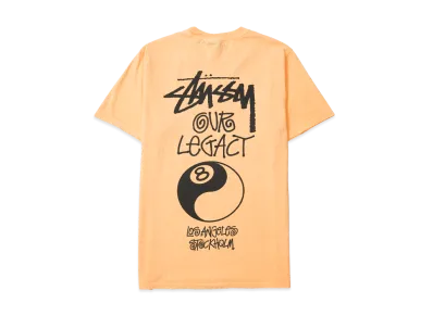 Stussy x Our Legacy Work Shop 8 Ball Yin Yang Pigment Dyed Tee "Peach" 3903959