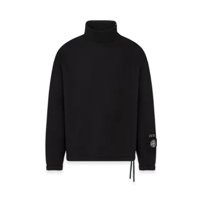 Dior x Stone Island Cotton Fleece Sweatshirt "Black"
