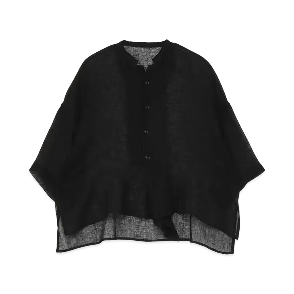 Yohji Yamamoto Y's LENO CLOTH BOX SHIRT "Black"