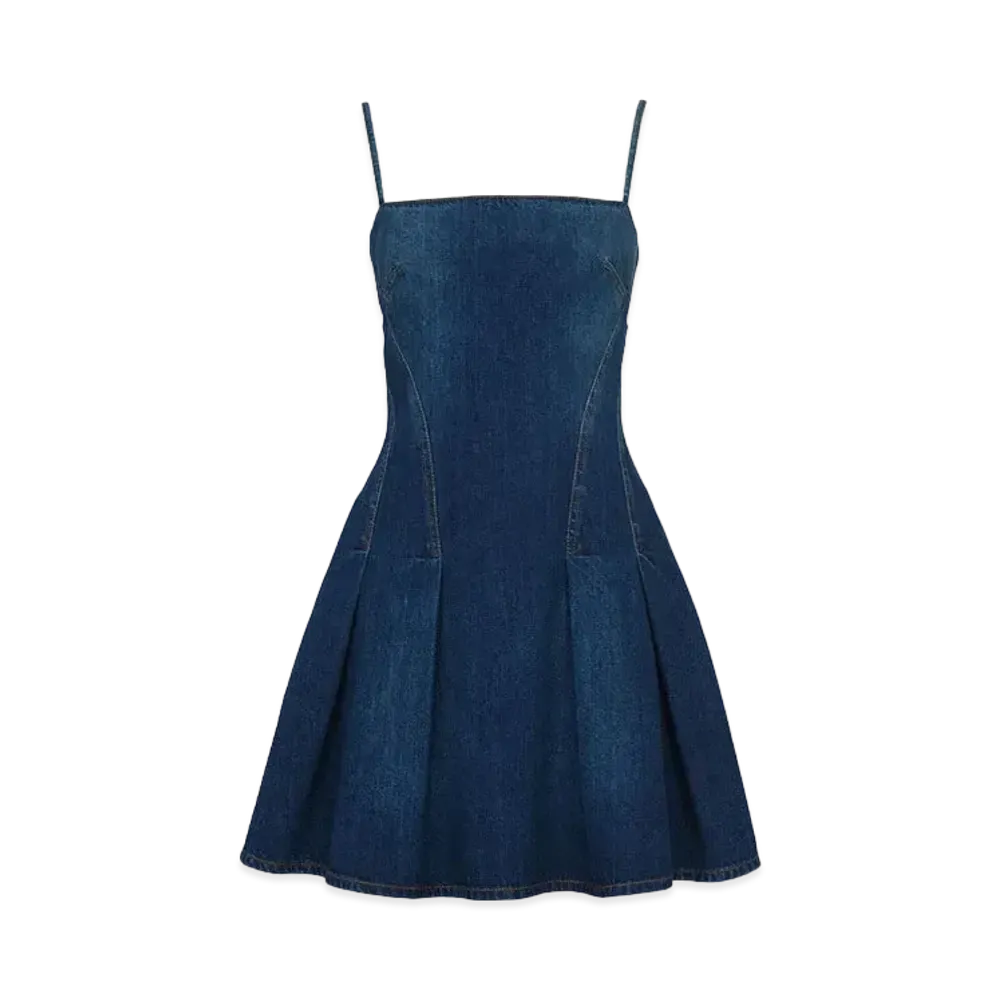 Alexander McQUEEN Denim Mini Dress "Indigo"