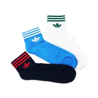 adidas Trefoil Ankle Half-Cushioned Socks 3-Pack "Multicolor"