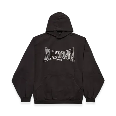 BALENCIAGA Boxy Large Fit Hoodie "Faded Black"