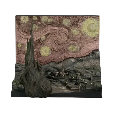 BANDAI "Ichiban Kuji" -Vincent van Gogh- Last One Prize The Starry Night Diorama Figure ~Dark Ver.~