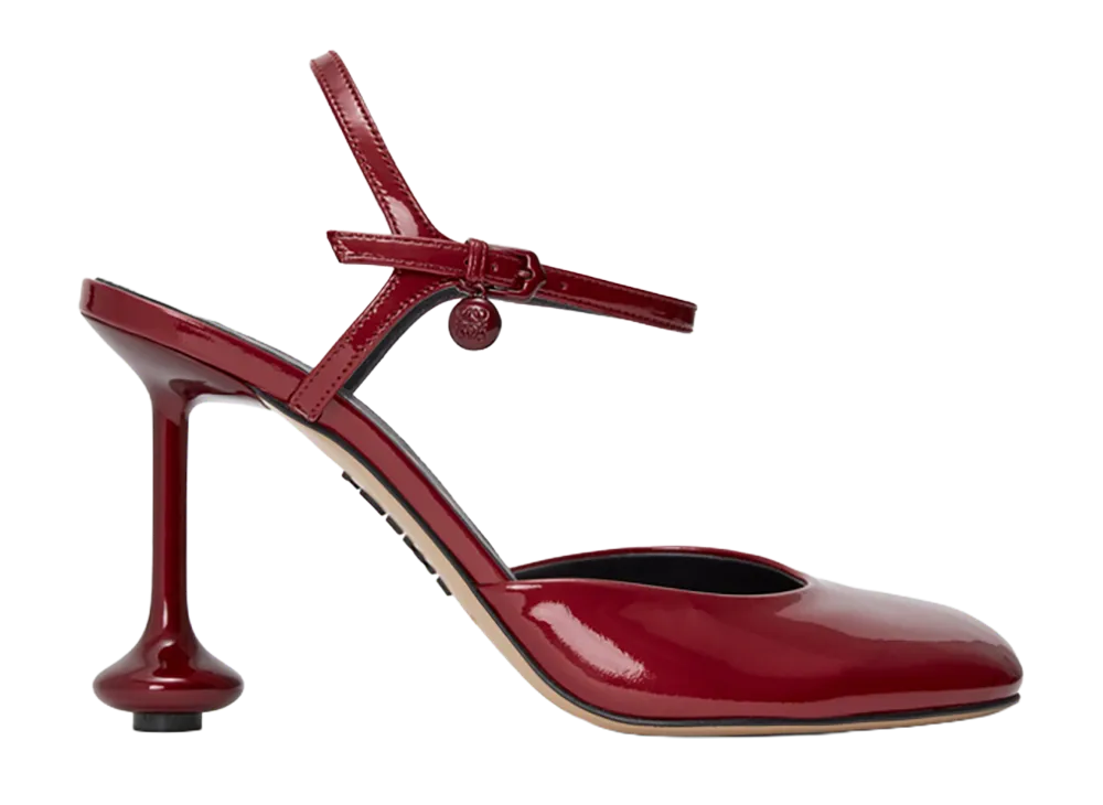 LOEWE Women's Toy Ankle Strap Pump "Dark Red"