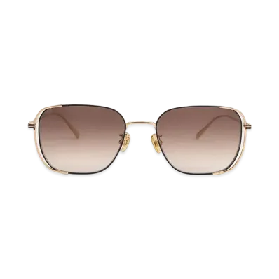 CHARLES & KEITH Metallic-Rim Rectangle Sunglasses "Black"
