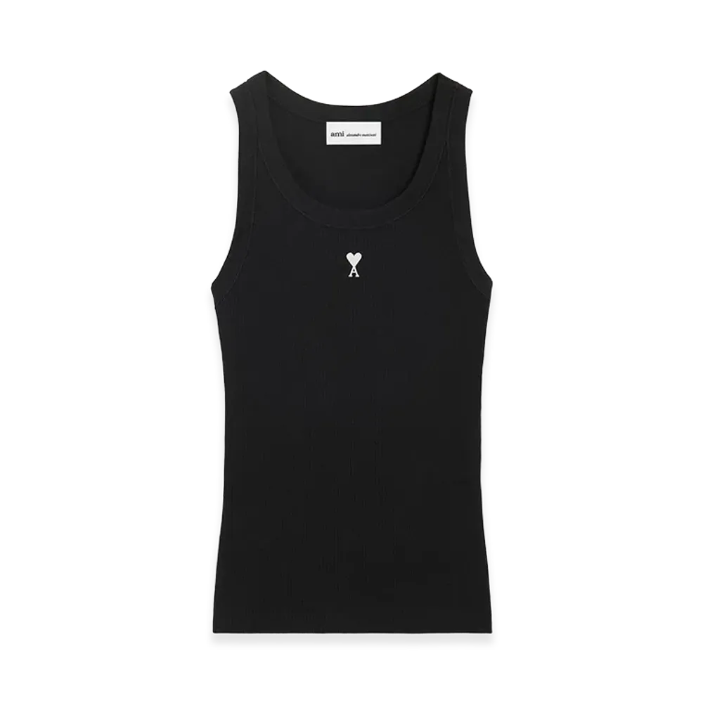 AMI PARIS Cotton Ami De Coeur Tanktop "Black"