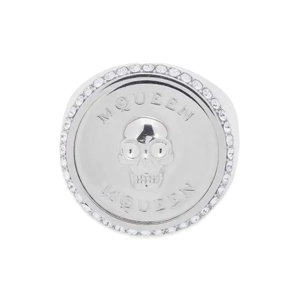 Alexander McQUEEN Sovereign Skull Ring "Palladium"