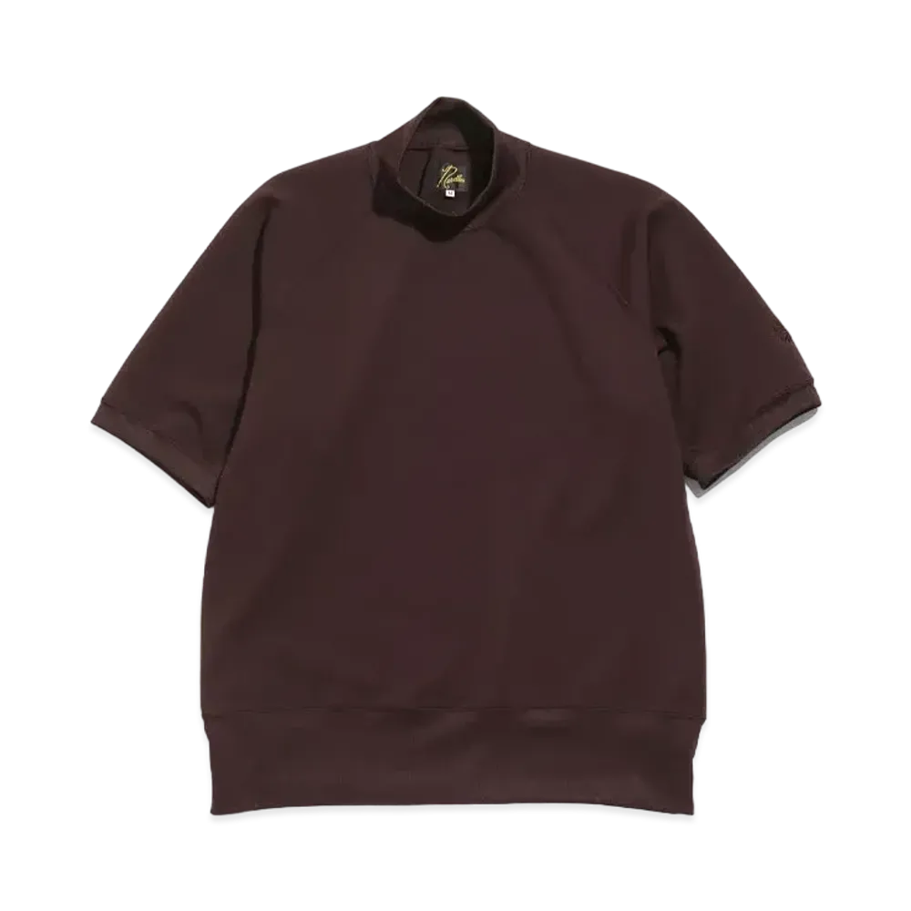 Needles S/S MOCK NECK TEE - PE/PU JERSEY "Brown"