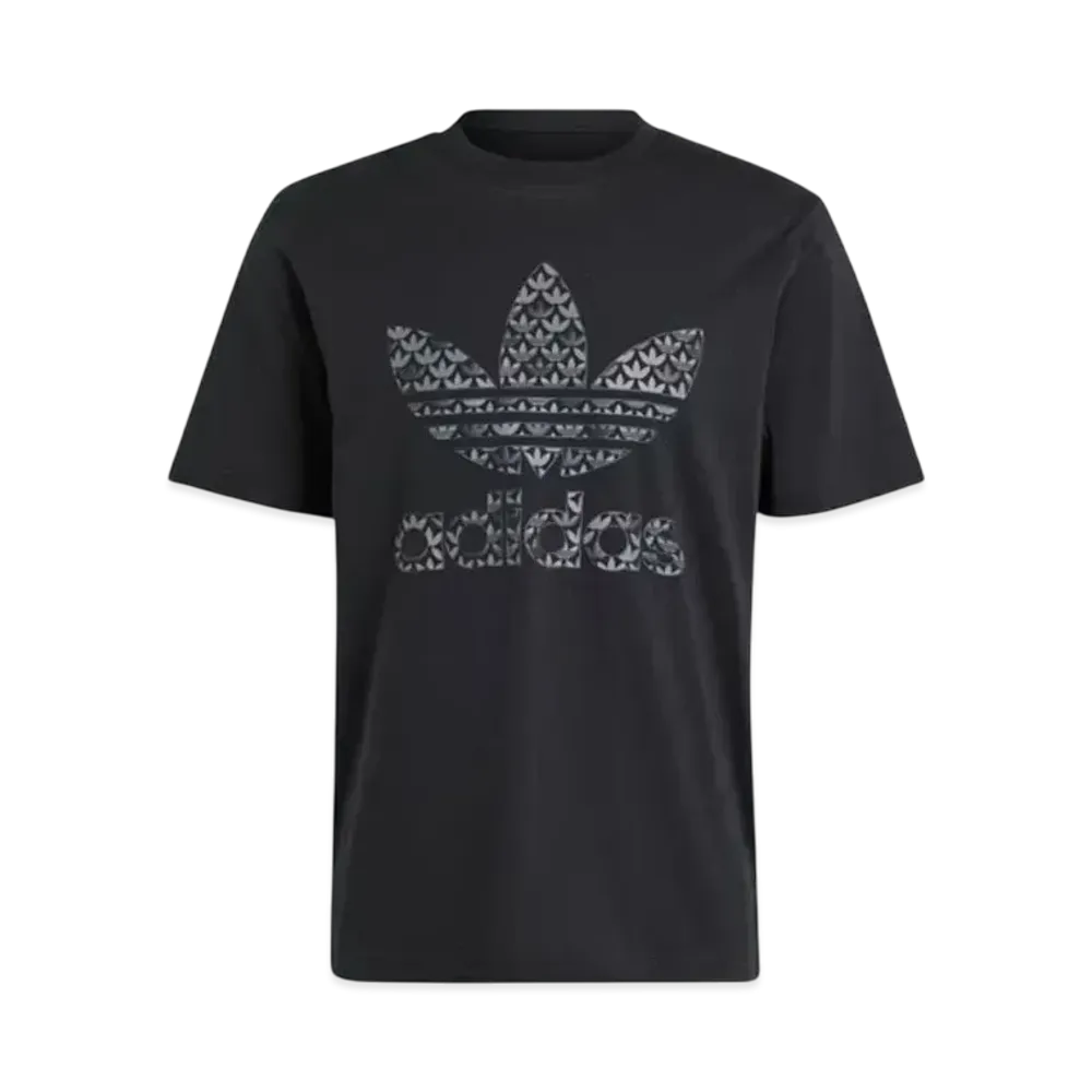 adidas Classic Monogram Graphic Short Sleeve T-Shirt "Black/Grey Five"