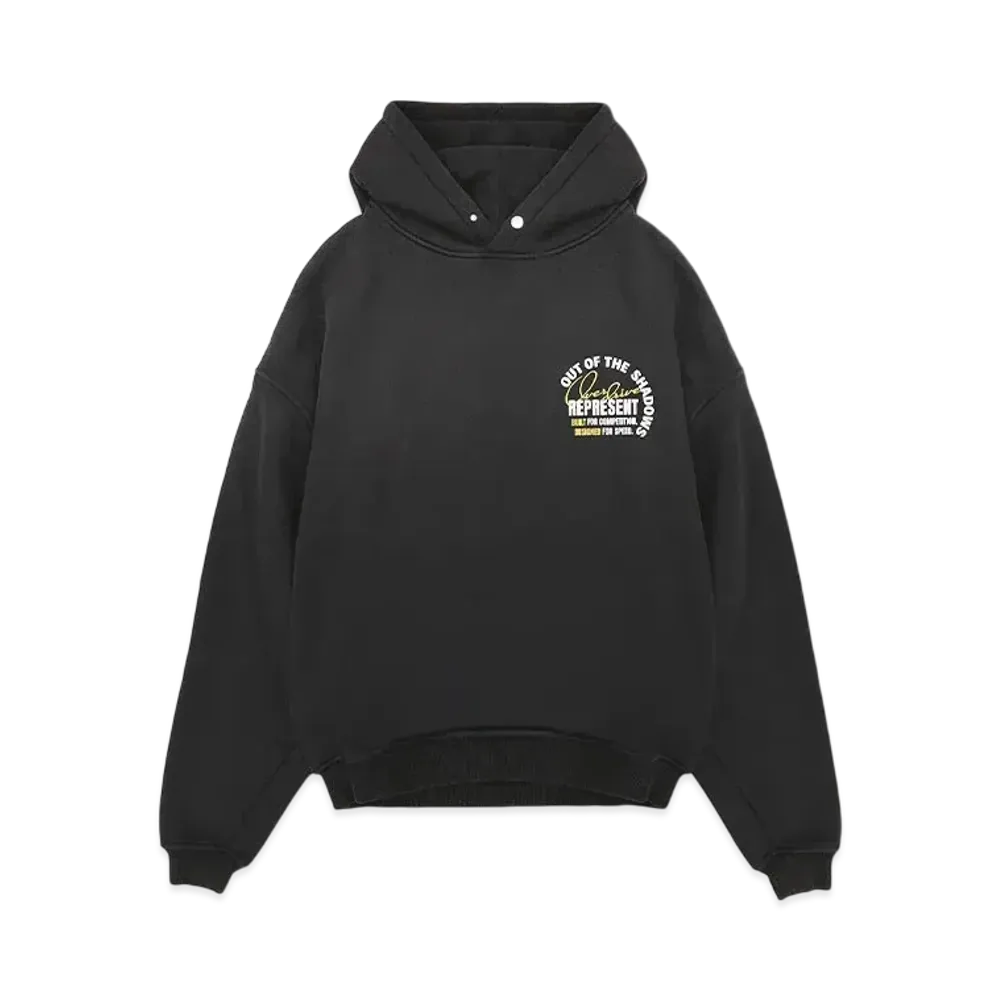 REPRESENT Out Of The Shadows Hoodie "Stained Black"