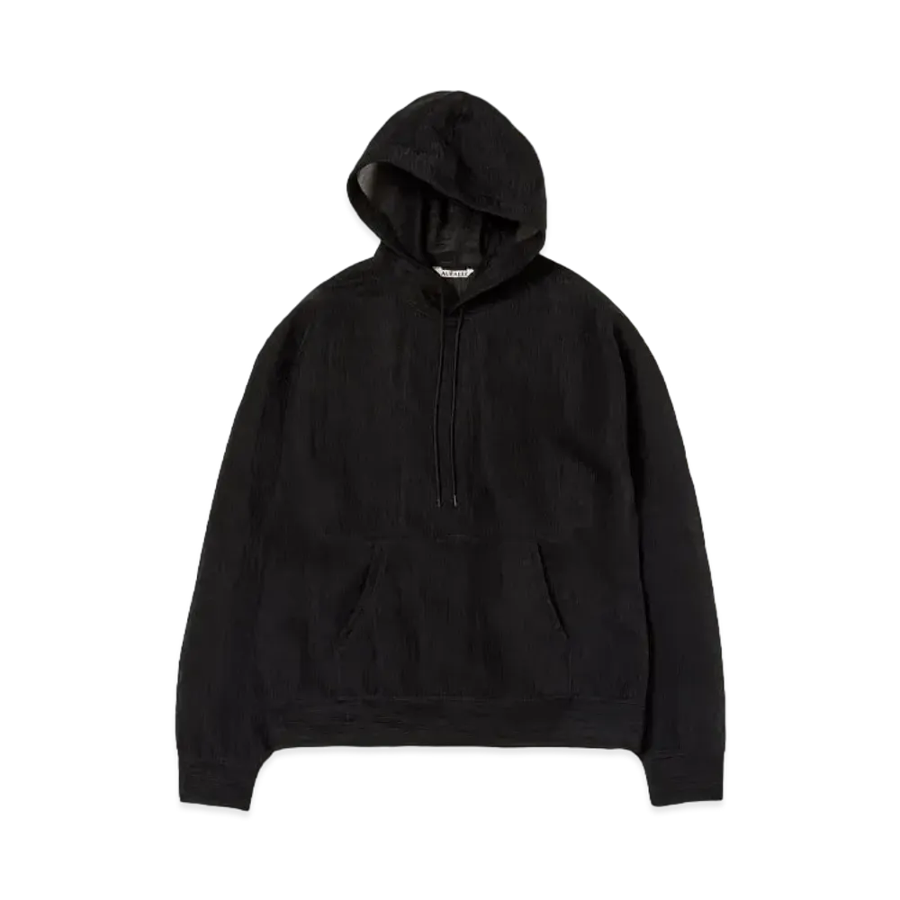 AURALEE Elastic Sheer Nylon P/O Parka "Black"