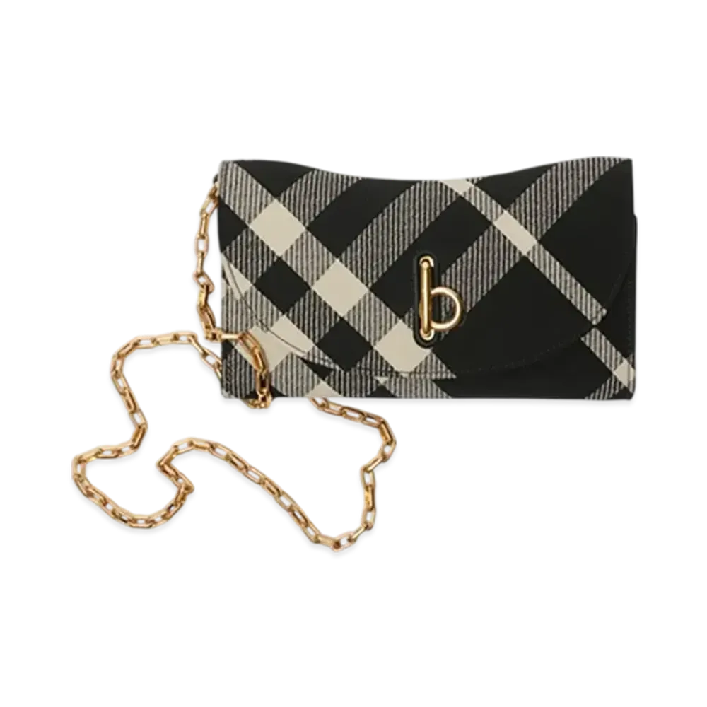 Burberry Rocking Horse Chain Strap Wallet "Black/Calico"
