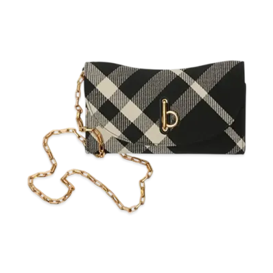 Burberry Rocking Horse Chain Strap Wallet "Black/Calico"