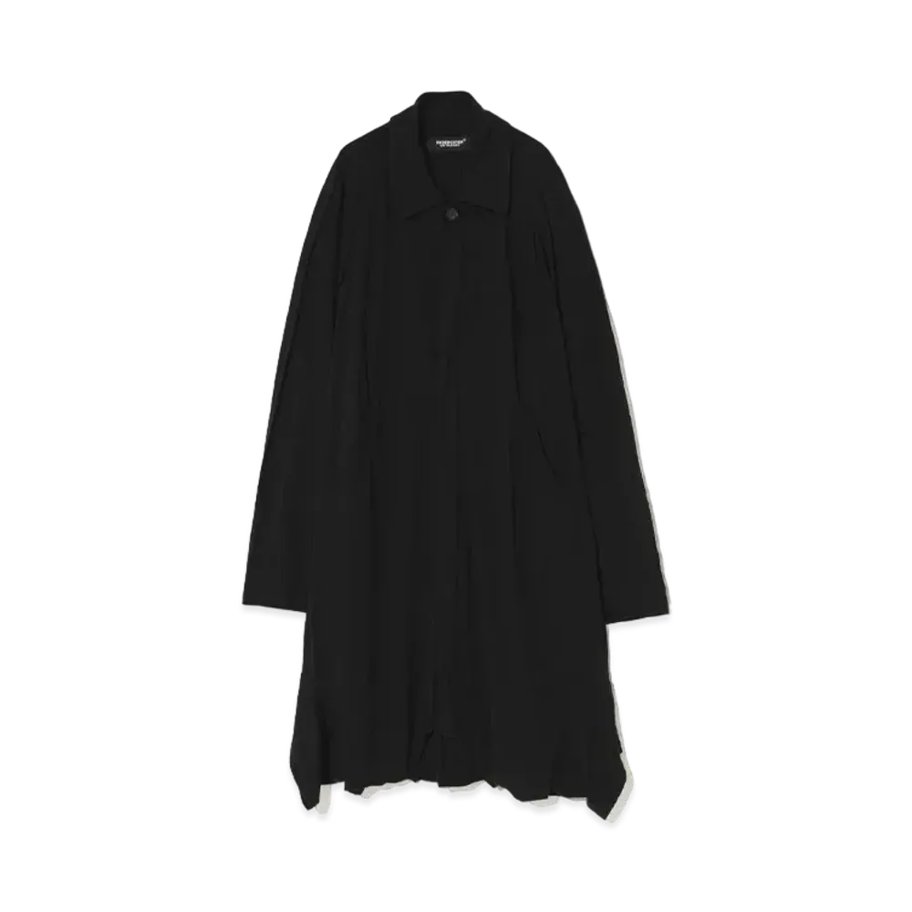 UNDERCOVER Cotton T-Shirt Custom Stainless Steel Collar Coat "Black"