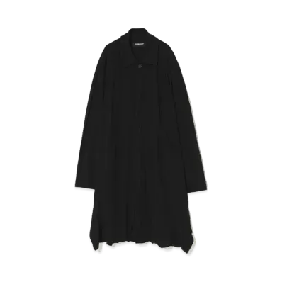 UNDERCOVER Cotton T-Shirt Custom Stainless Steel Collar Coat "Black"