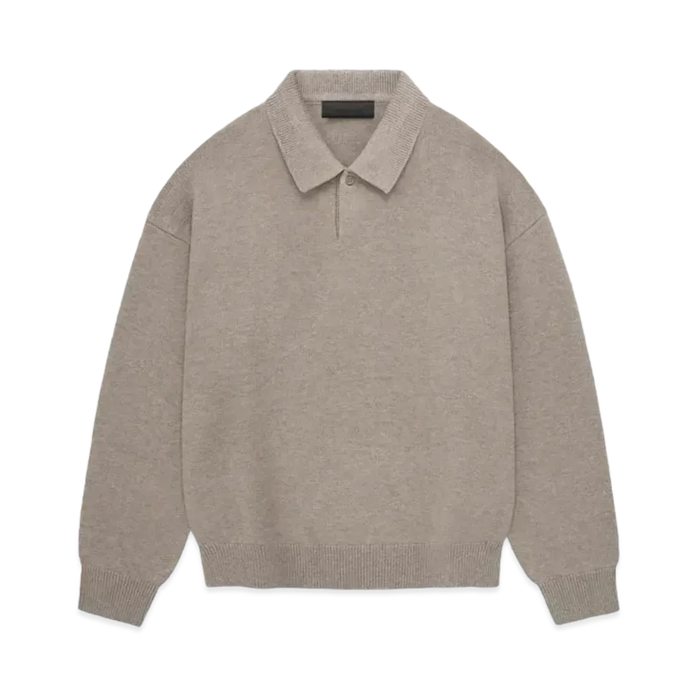 FEAR OF GOD ESSENTIALS Knit Polo "Core Heather"