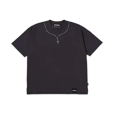 NEIGHBORHOOD Cross Embroidery Crewneck SS "Black"