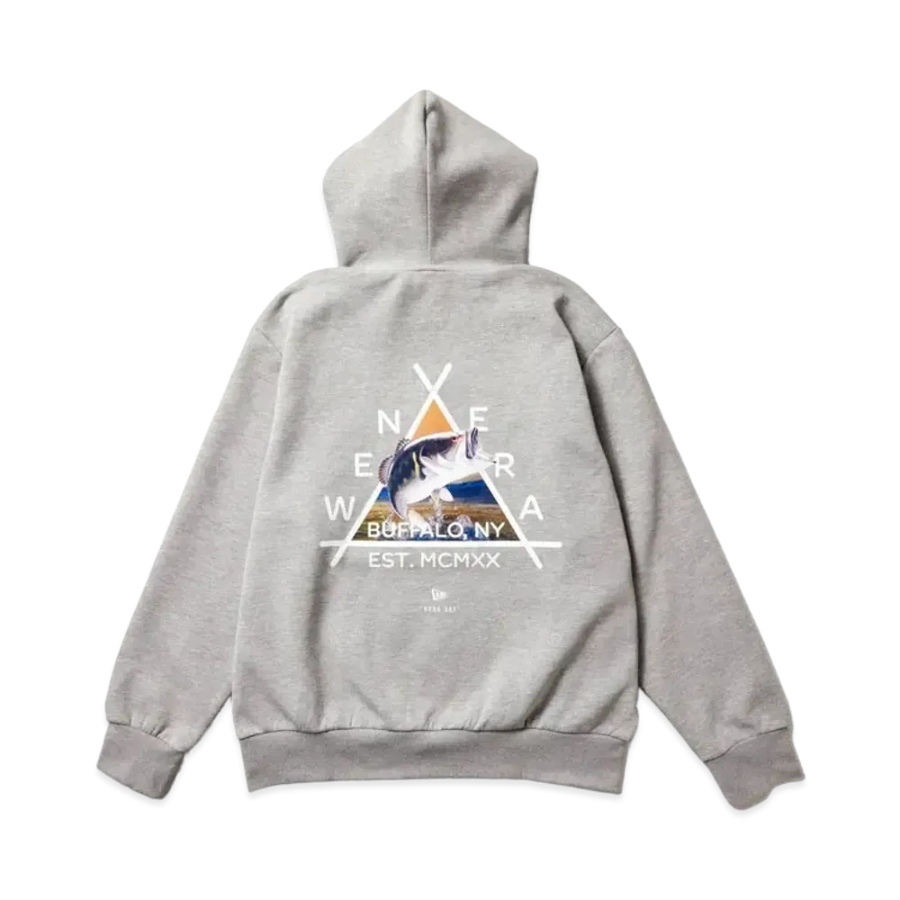 NEW ERA Angler Collection New Era Outdoor Light Tech Sweat Pullover Hoodie Black Bath "Gray"
