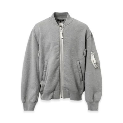 COMME des GARCONS HOMME Cotton Wool Ma-1 Jacket "Top Gray"