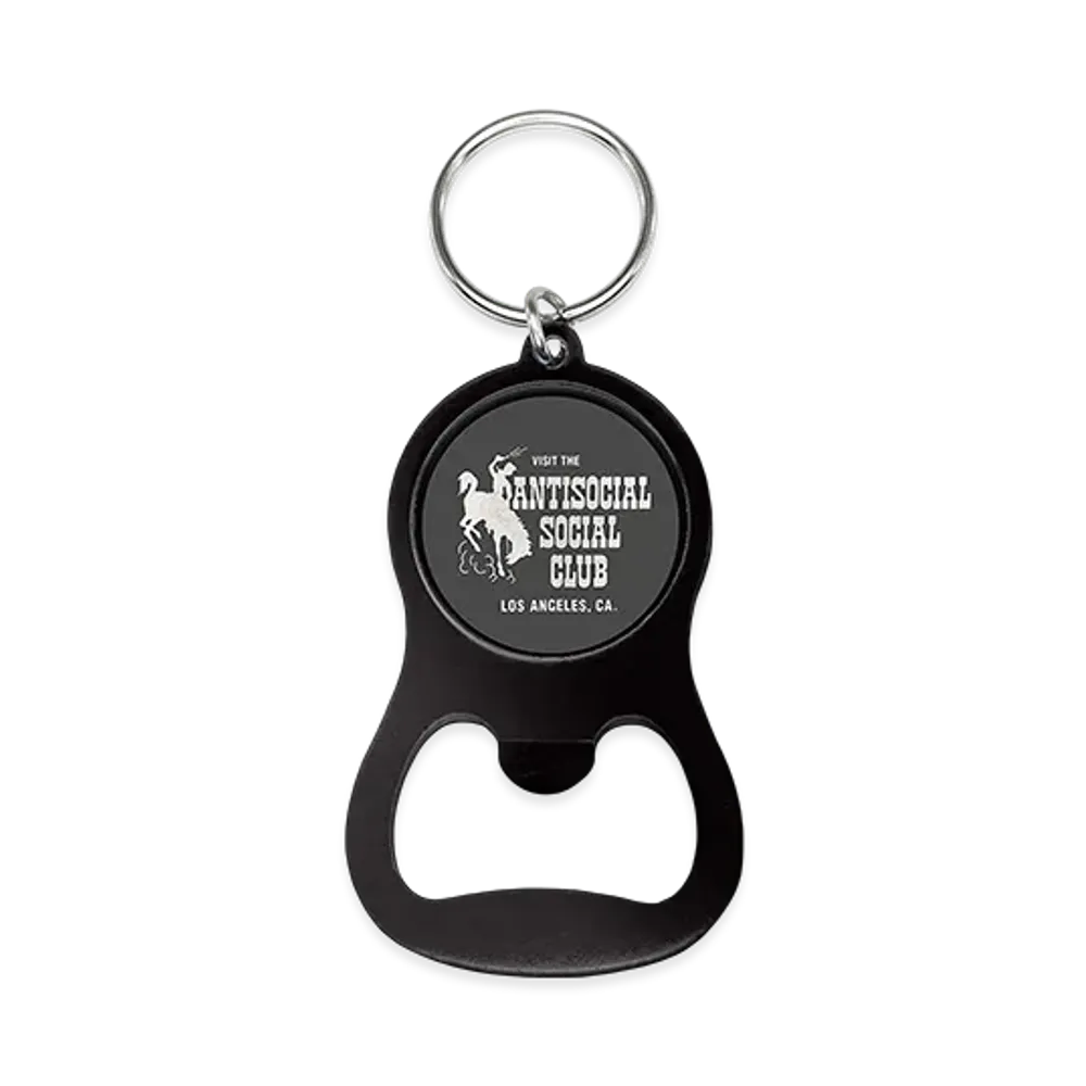 ANTI SOCIAL SOCIAL CLUB Bottle Opener Keychain "Black"