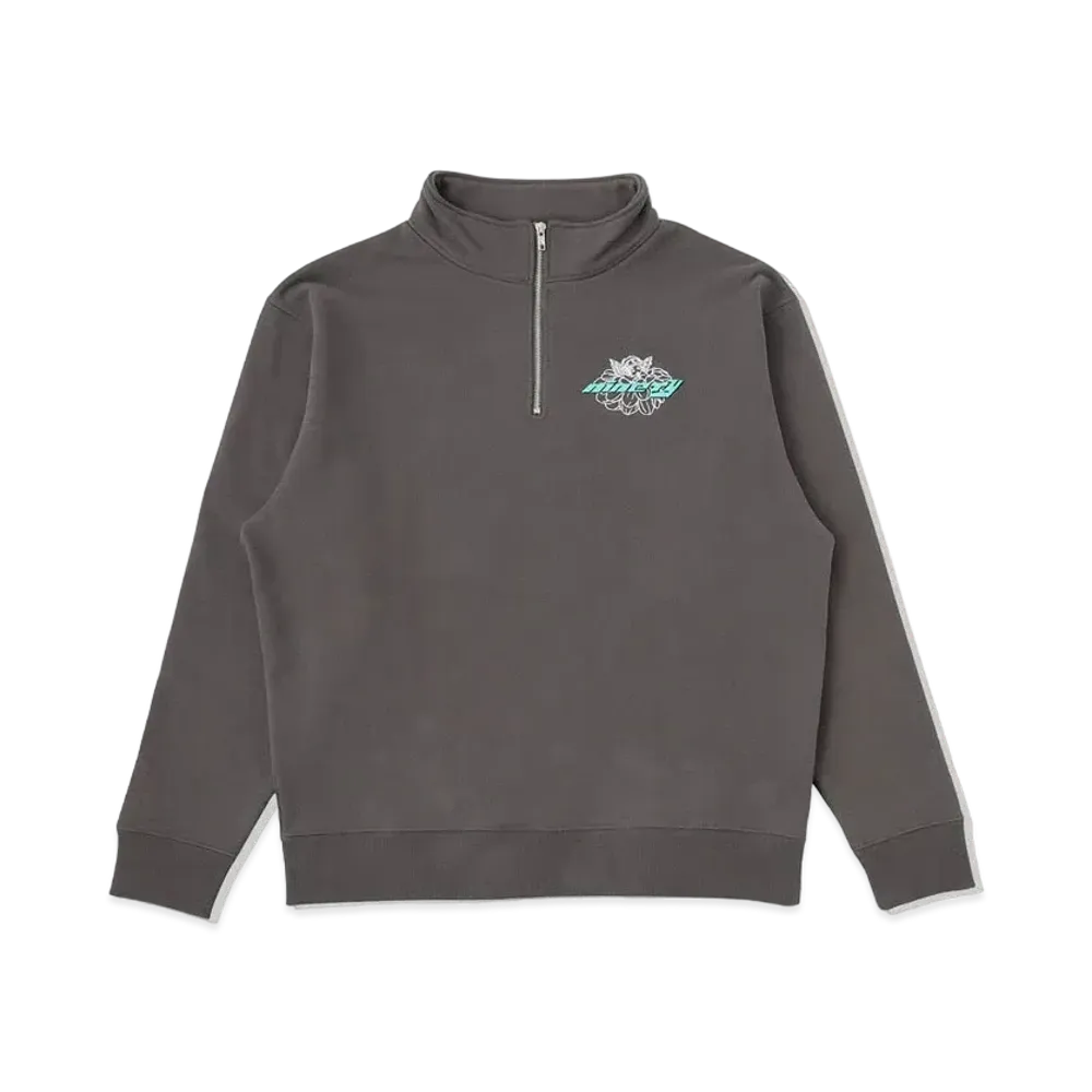 9090 x Tomoyan Dahlia Half-Zip Sweat "Charcoal"