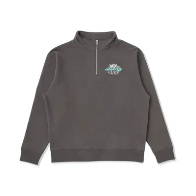 9090 x Tomoyan Dahlia Half-Zip Sweat "Charcoal"