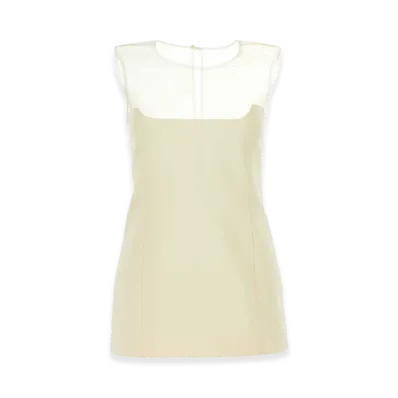 KHAITE Women's Cotton Blend Top "Ivory/White"