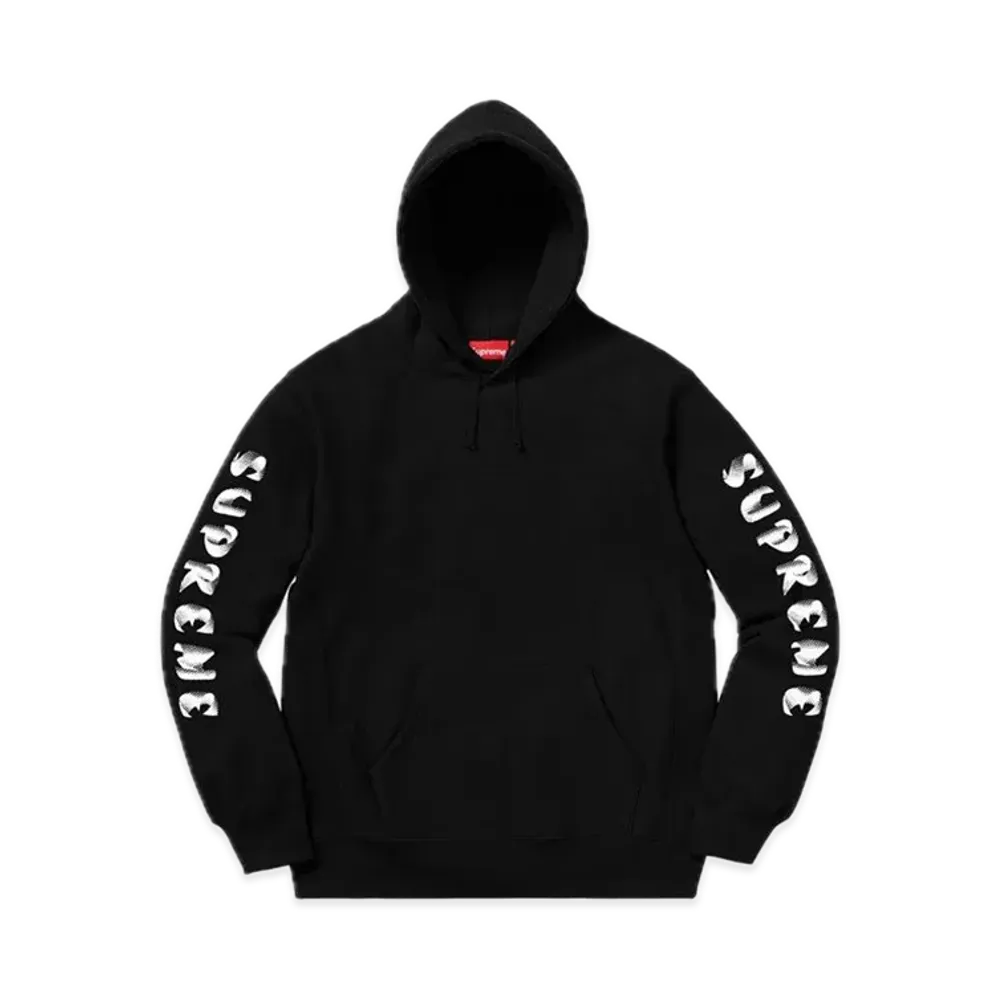 Supreme Gradient Sleeve Hooded Sweatshirt "Black"