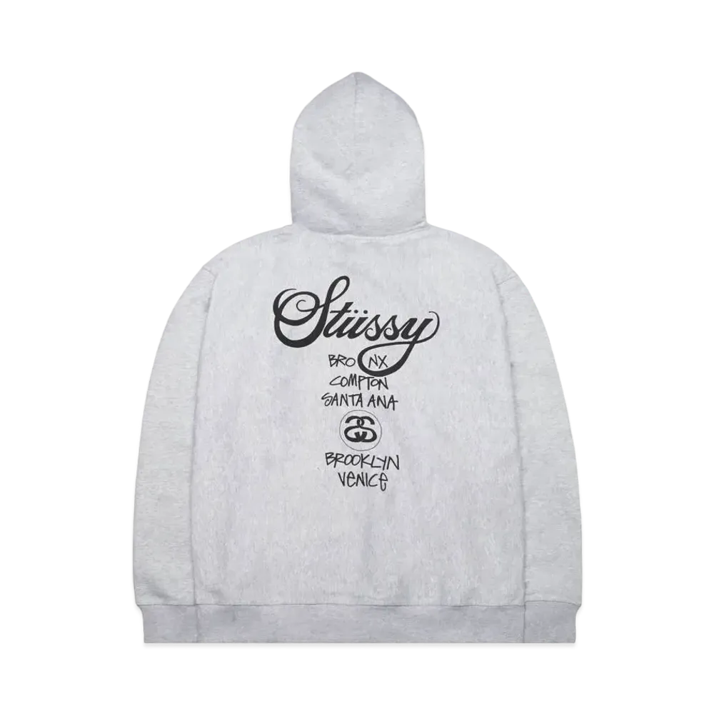 Stussy WORLD TOUR HOODIE "Grey"
